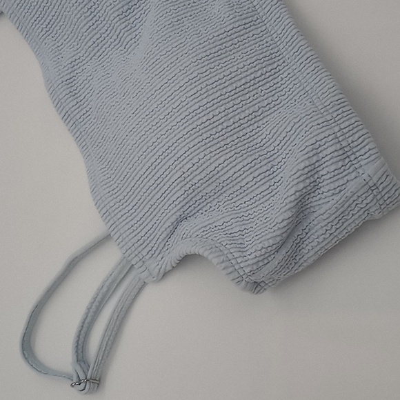 DKNY Textured Bralette Bikini Top Light Blue S - Picture 6 of 12